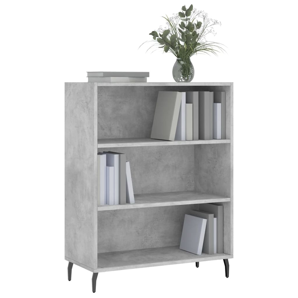 VidaXL Schappenkast 69,5x32,5x90 cm bewerkt hout betongrijs