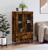 VidaXL Hoge kast 69,5x31x115 cm bewerkt hout gerookt eikenkleurig