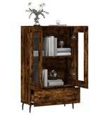 VidaXL Hoge kast 69,5x31x115 cm bewerkt hout gerookt eikenkleurig