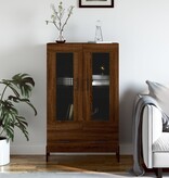 VidaXL Hoge kast 69,5x31x115 cm bewerkt hout bruineikenkleurig