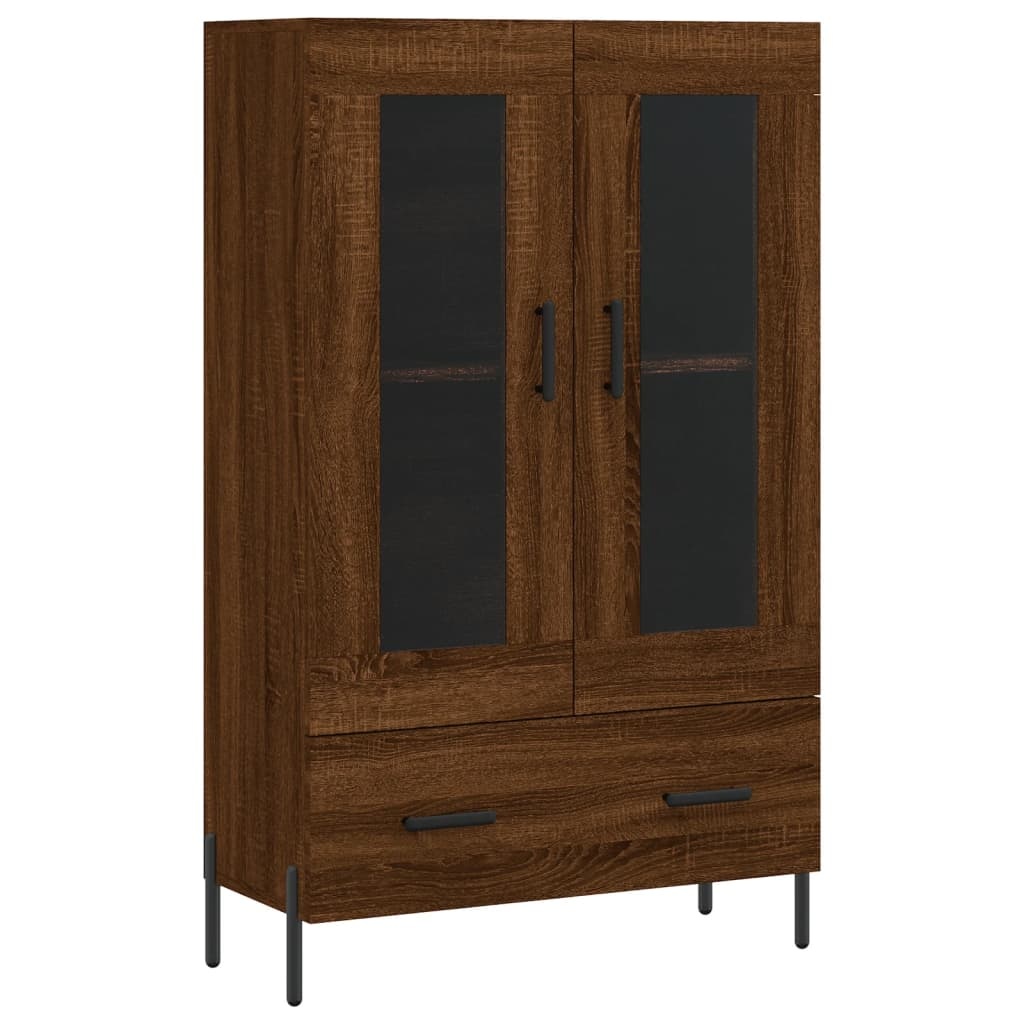 VidaXL Hoge kast 69,5x31x115 cm bewerkt hout bruineikenkleurig