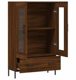 VidaXL Hoge kast 69,5x31x115 cm bewerkt hout bruineikenkleurig