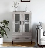 VidaXL Hoge kast 69,5x31x115 cm bewerkt hout grijs sonoma eikenkleurig