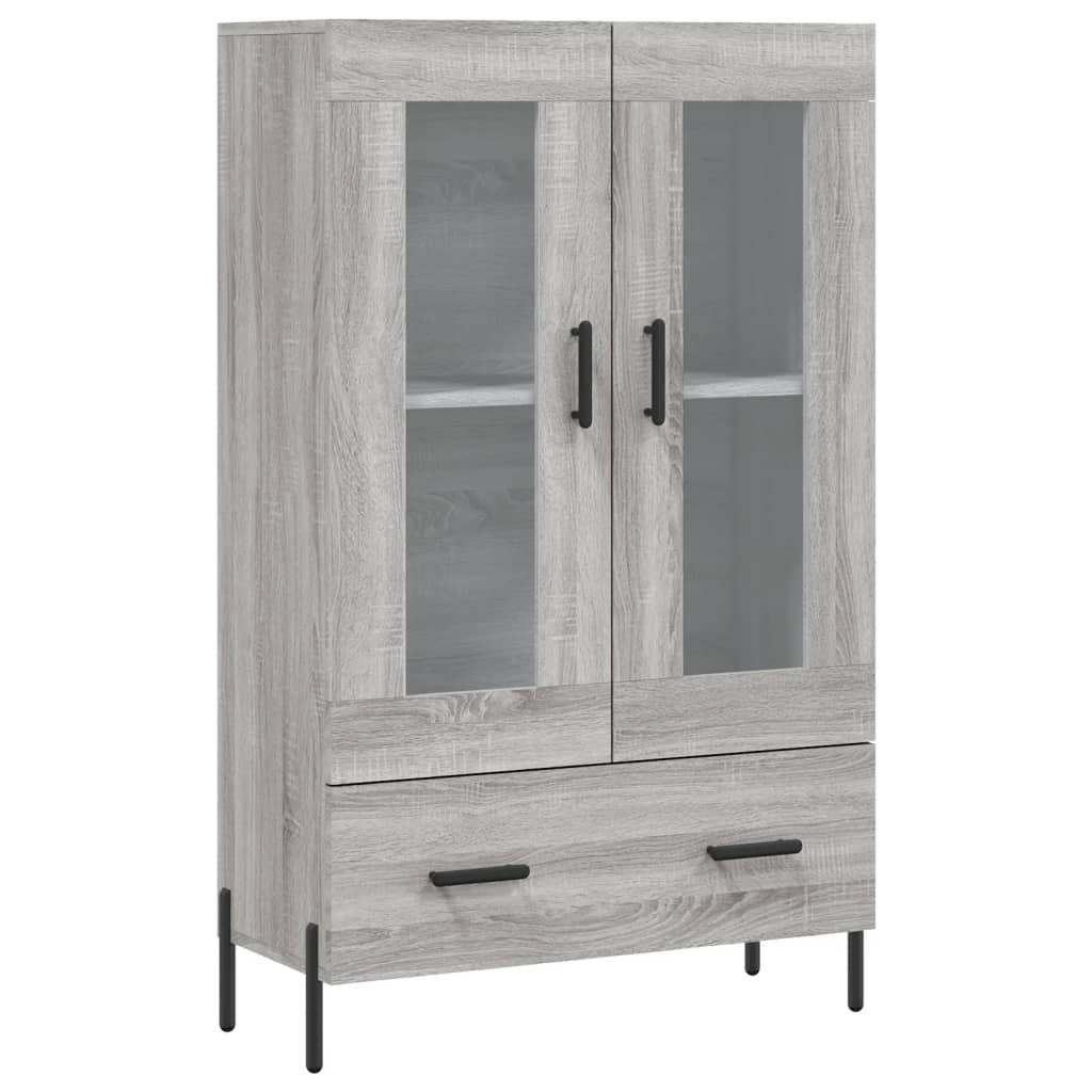 VidaXL Hoge kast 69,5x31x115 cm bewerkt hout grijs sonoma eikenkleurig