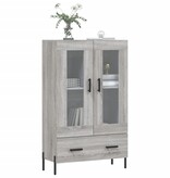 VidaXL Hoge kast 69,5x31x115 cm bewerkt hout grijs sonoma eikenkleurig