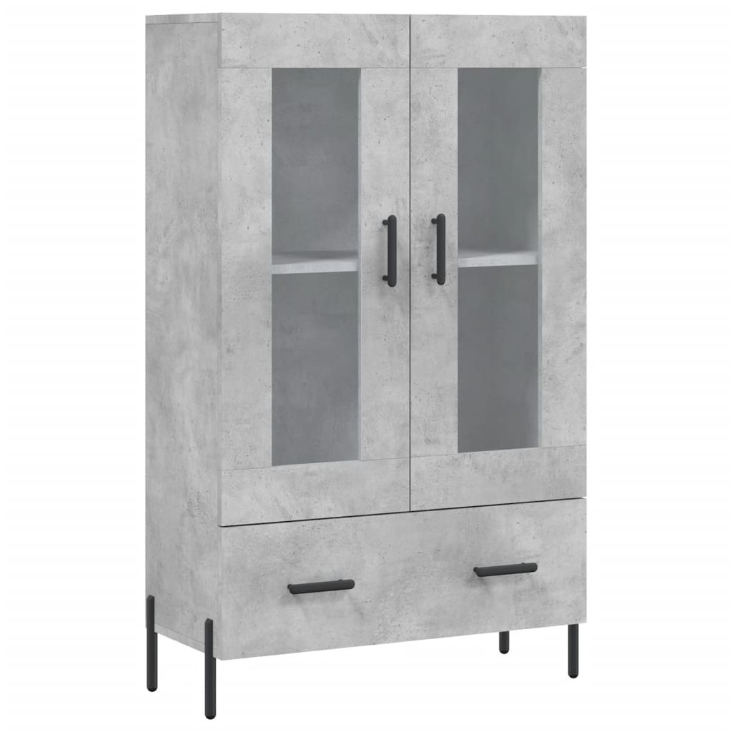 VidaXL Hoge kast 69,5x31x115 cm bewerkt hout betongrijs