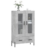 VidaXL Hoge kast 69,5x31x115 cm bewerkt hout betongrijs