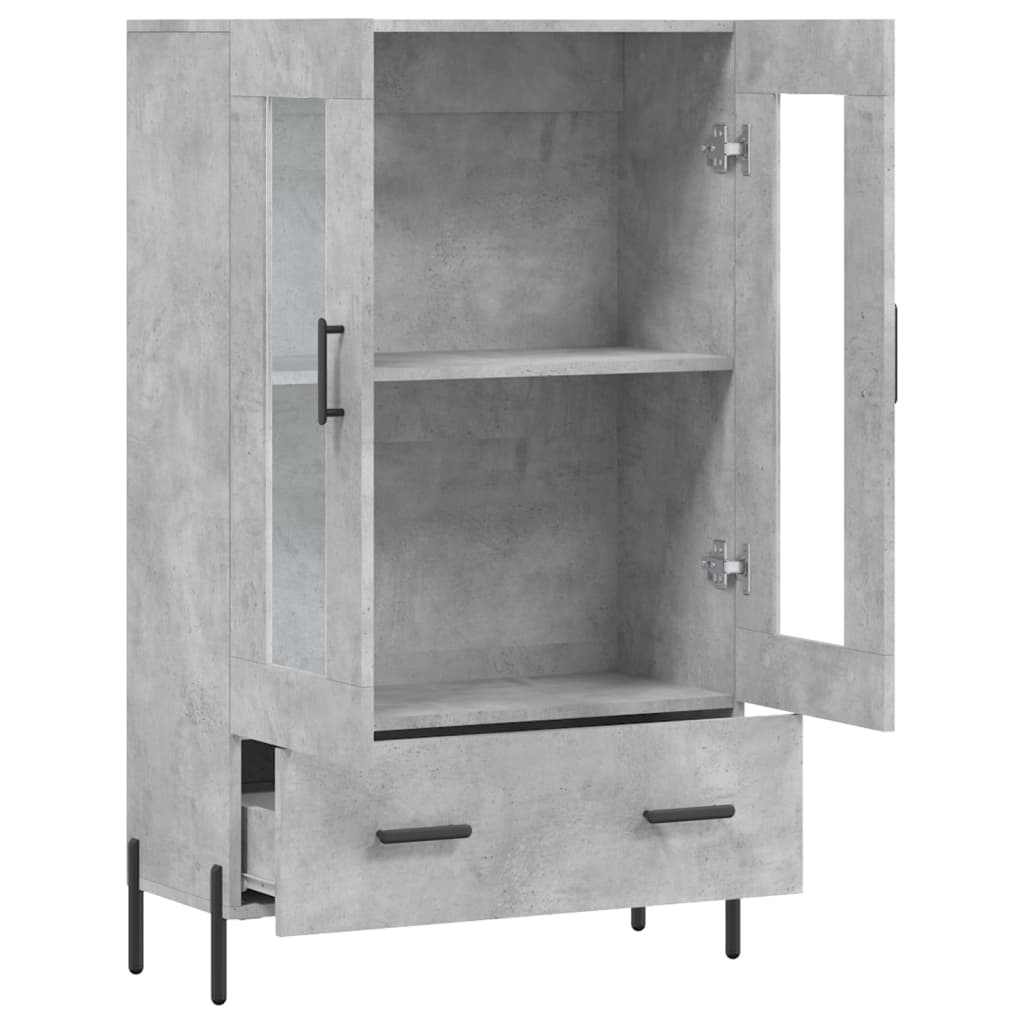 VidaXL Hoge kast 69,5x31x115 cm bewerkt hout betongrijs