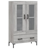 VidaXL Hoge kast 69,5x31x115 cm bewerkt hout grijs sonoma eikenkleurig