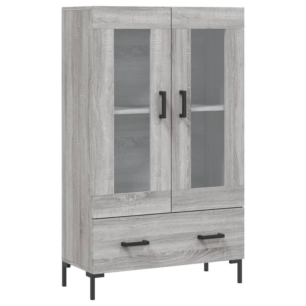 VidaXL Hoge kast 69,5x31x115 cm bewerkt hout grijs sonoma eikenkleurig