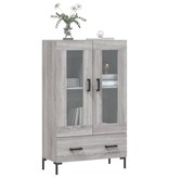 VidaXL Hoge kast 69,5x31x115 cm bewerkt hout grijs sonoma eikenkleurig