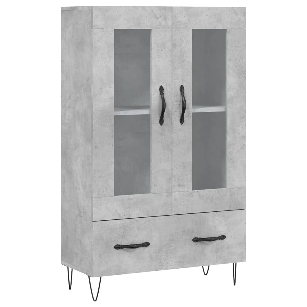 VidaXL Hoge kast 69,5x31x115 cm bewerkt hout betongrijs
