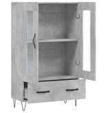 VidaXL Hoge kast 69,5x31x115 cm bewerkt hout betongrijs