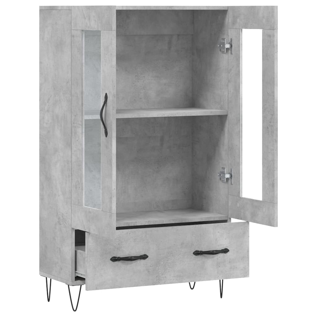 VidaXL Hoge kast 69,5x31x115 cm bewerkt hout betongrijs