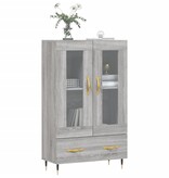 VidaXL Hoge kast 69,5x31x115 cm bewerkt hout grijs sonoma eikenkleurig