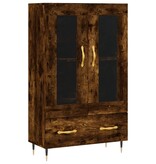 VidaXL Hoge kast 69,5x31x115 cm bewerkt hout gerookt eikenkleurig
