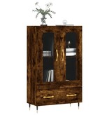 VidaXL Hoge kast 69,5x31x115 cm bewerkt hout gerookt eikenkleurig