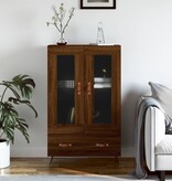 VidaXL Hoge kast 69,5x31x115 cm bewerkt hout bruineikenkleurig