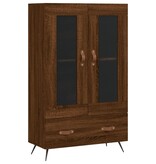 VidaXL Hoge kast 69,5x31x115 cm bewerkt hout bruineikenkleurig