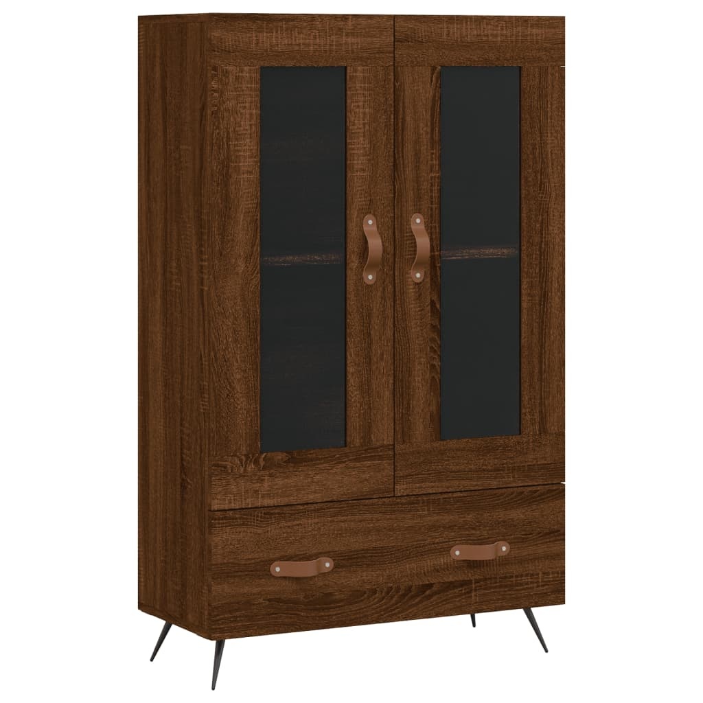 VidaXL Hoge kast 69,5x31x115 cm bewerkt hout bruineikenkleurig