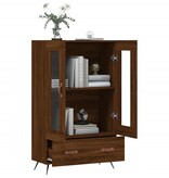 VidaXL Hoge kast 69,5x31x115 cm bewerkt hout bruineikenkleurig