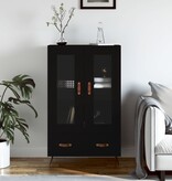 VidaXL Hoge kast 69,5x31x115 cm bewerkt hout zwart