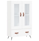 VidaXL Hoge kast 69,5x31x115 cm bewerkt hout wit