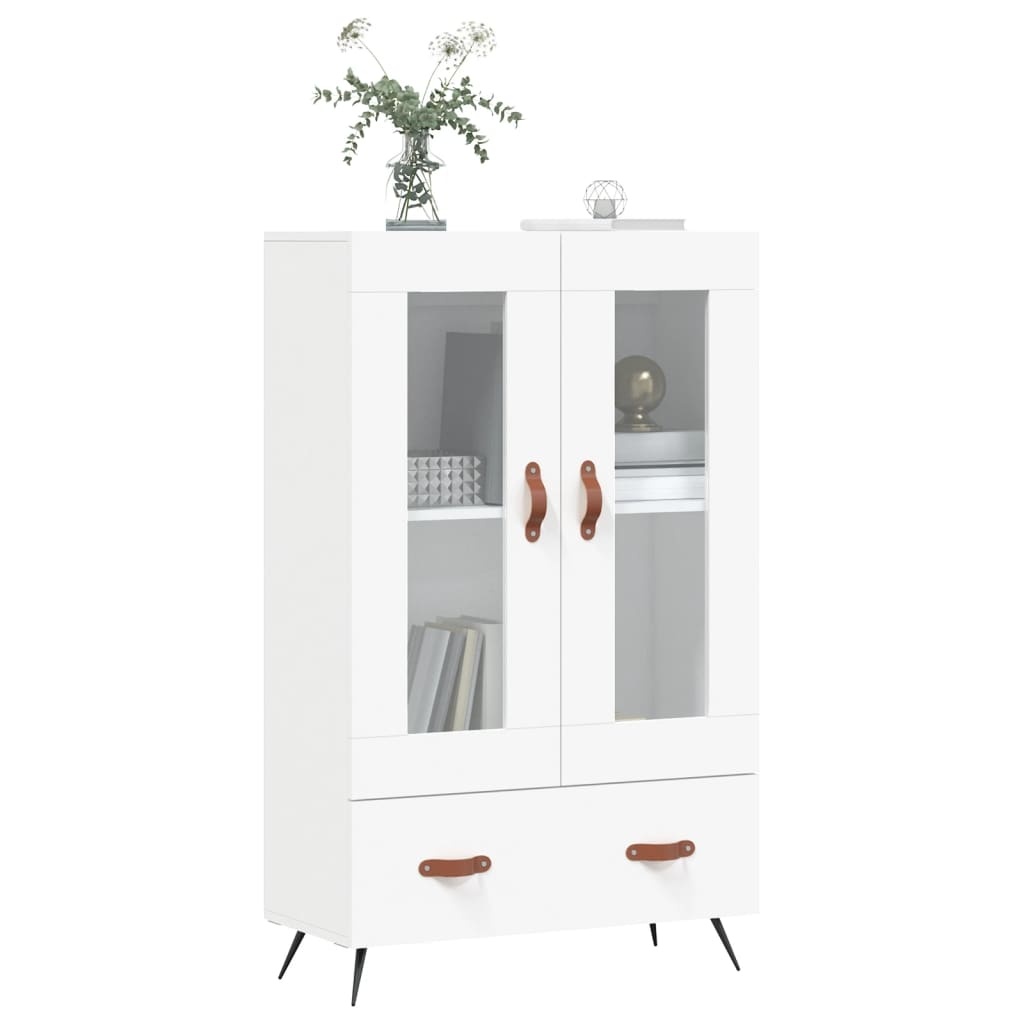 VidaXL Hoge kast 69,5x31x115 cm bewerkt hout wit