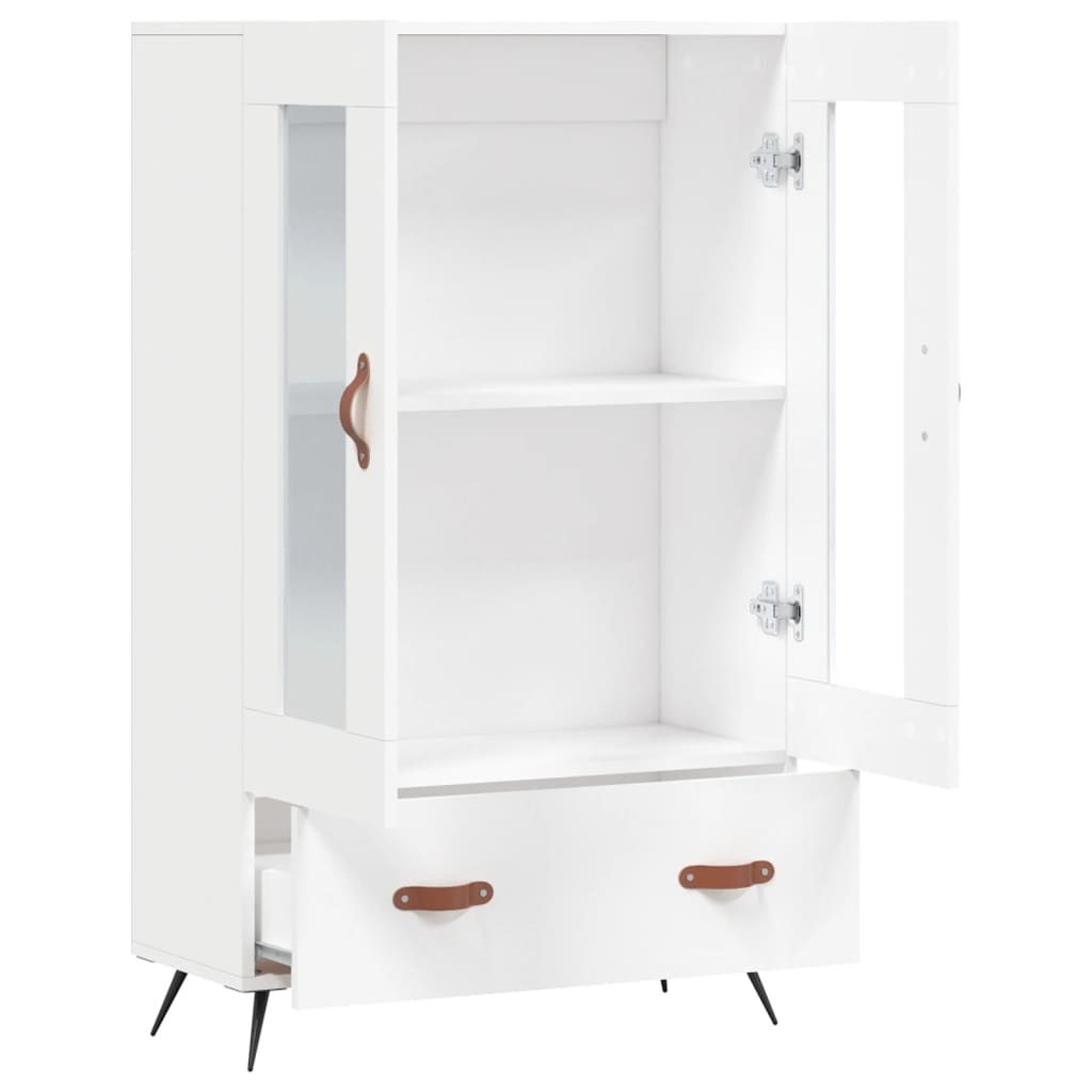 VidaXL Hoge kast 69,5x31x115 cm bewerkt hout wit