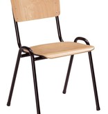 Kantinestoel of schoolstoel hout stapelbaar