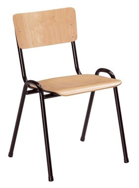 Kantinestoel of schoolstoel hout stapelbaar