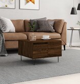 VidaXL Salontafel 55x55x36,5 cm bewerkt hout bruineikenkleurig