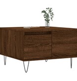 VidaXL Salontafel 55x55x36,5 cm bewerkt hout bruineikenkleurig