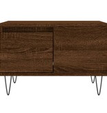 vidaXL Salontafel 55x55x36,5 cm bewerkt hout bruineikenkleurig