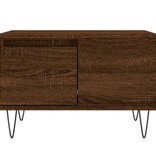 VidaXL Salontafel 55x55x36,5 cm bewerkt hout bruineikenkleurig
