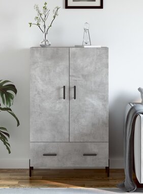 VidaXL Hoge kast 69,5x31x115 cm bewerkt hout betongrijs