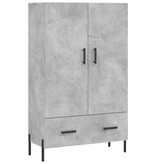 VidaXL Hoge kast 69,5x31x115 cm bewerkt hout betongrijs