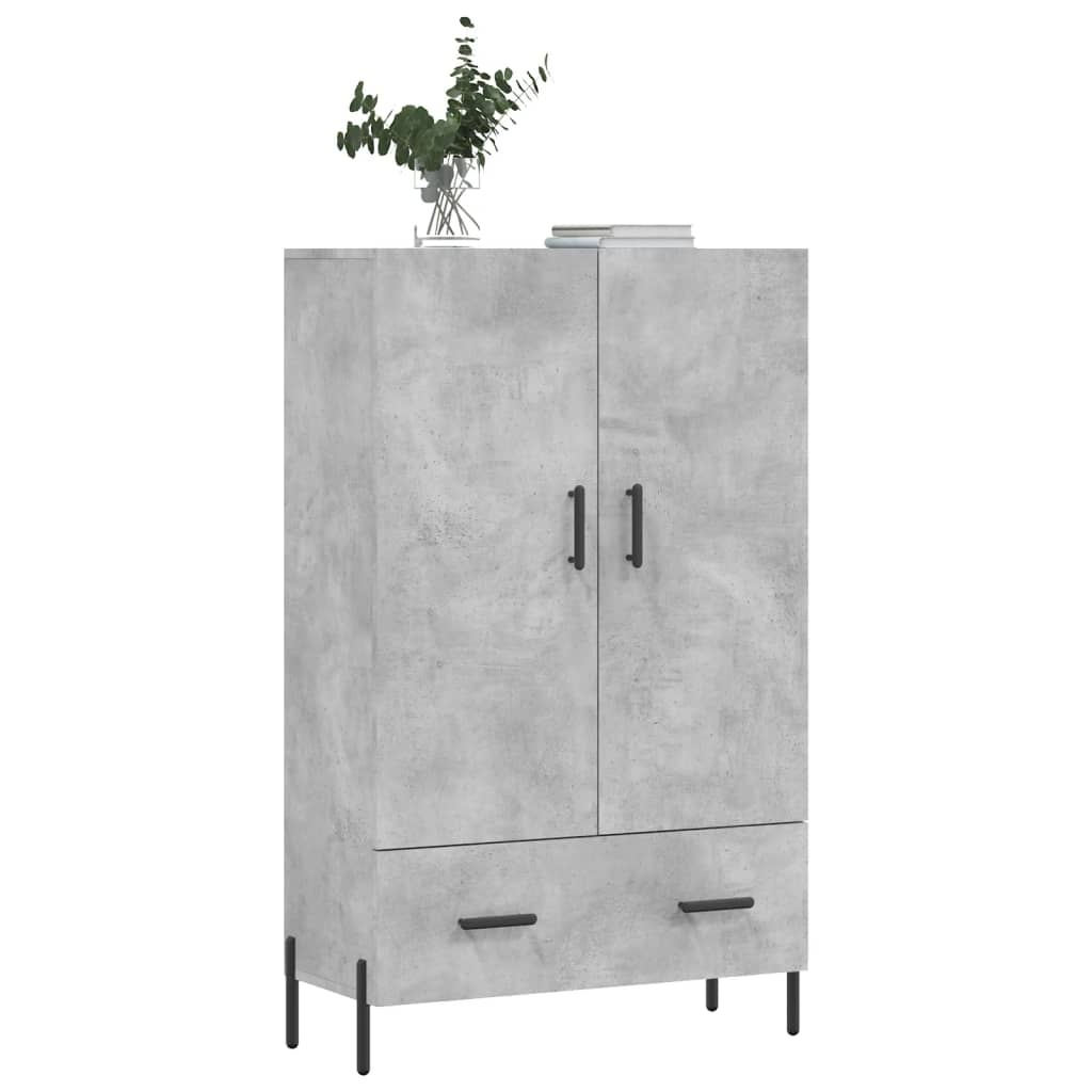 VidaXL Hoge kast 69,5x31x115 cm bewerkt hout betongrijs