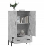 VidaXL Hoge kast 69,5x31x115 cm bewerkt hout betongrijs