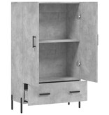 VidaXL Hoge kast 69,5x31x115 cm bewerkt hout betongrijs