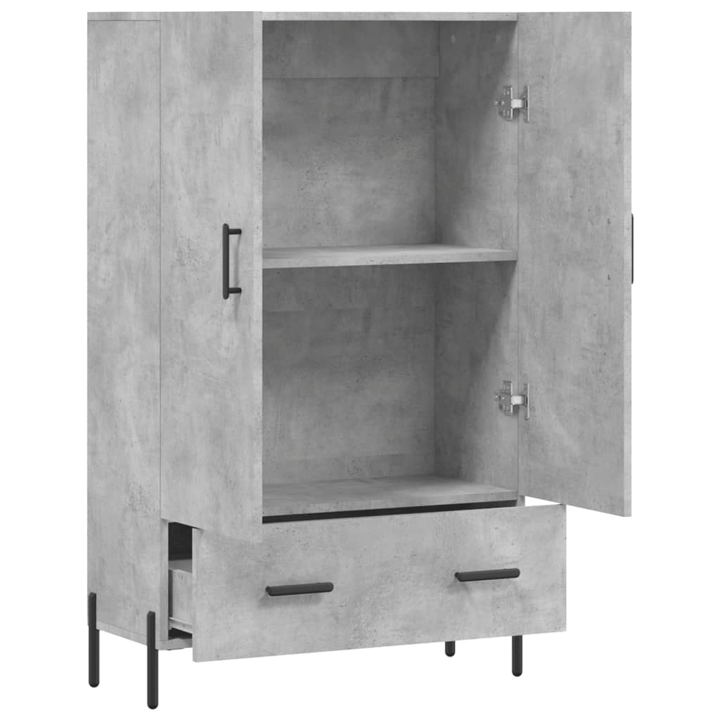 VidaXL Hoge kast 69,5x31x115 cm bewerkt hout betongrijs
