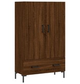 VidaXL Hoge kast 69,5x31x115 cm bewerkt hout bruineikenkleurig