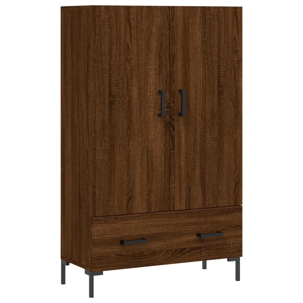 VidaXL Hoge kast 69,5x31x115 cm bewerkt hout bruineikenkleurig