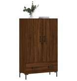 VidaXL Hoge kast 69,5x31x115 cm bewerkt hout bruineikenkleurig