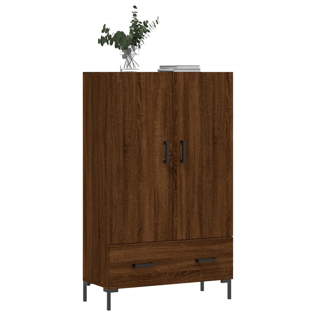 VidaXL Hoge kast 69,5x31x115 cm bewerkt hout bruineikenkleurig
