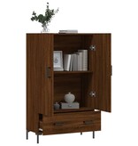 VidaXL Hoge kast 69,5x31x115 cm bewerkt hout bruineikenkleurig