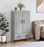 VidaXL Hoge kast 69,5x31x115 cm bewerkt hout grijs sonoma eikenkleurig