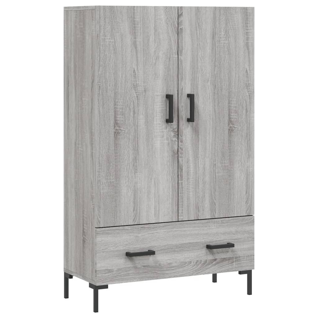 VidaXL Hoge kast 69,5x31x115 cm bewerkt hout grijs sonoma eikenkleurig