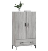 VidaXL Hoge kast 69,5x31x115 cm bewerkt hout grijs sonoma eikenkleurig