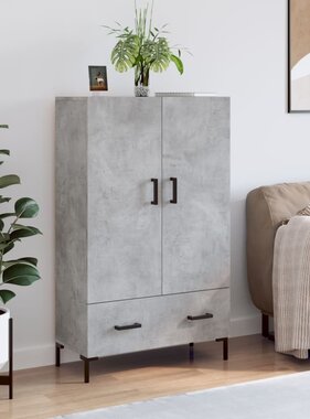 VidaXL Hoge kast 69,5x31x115 cm bewerkt hout betongrijs